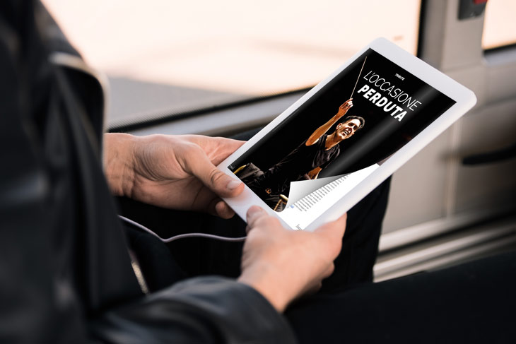 Criar revista online com um efeito de flip no Tablet